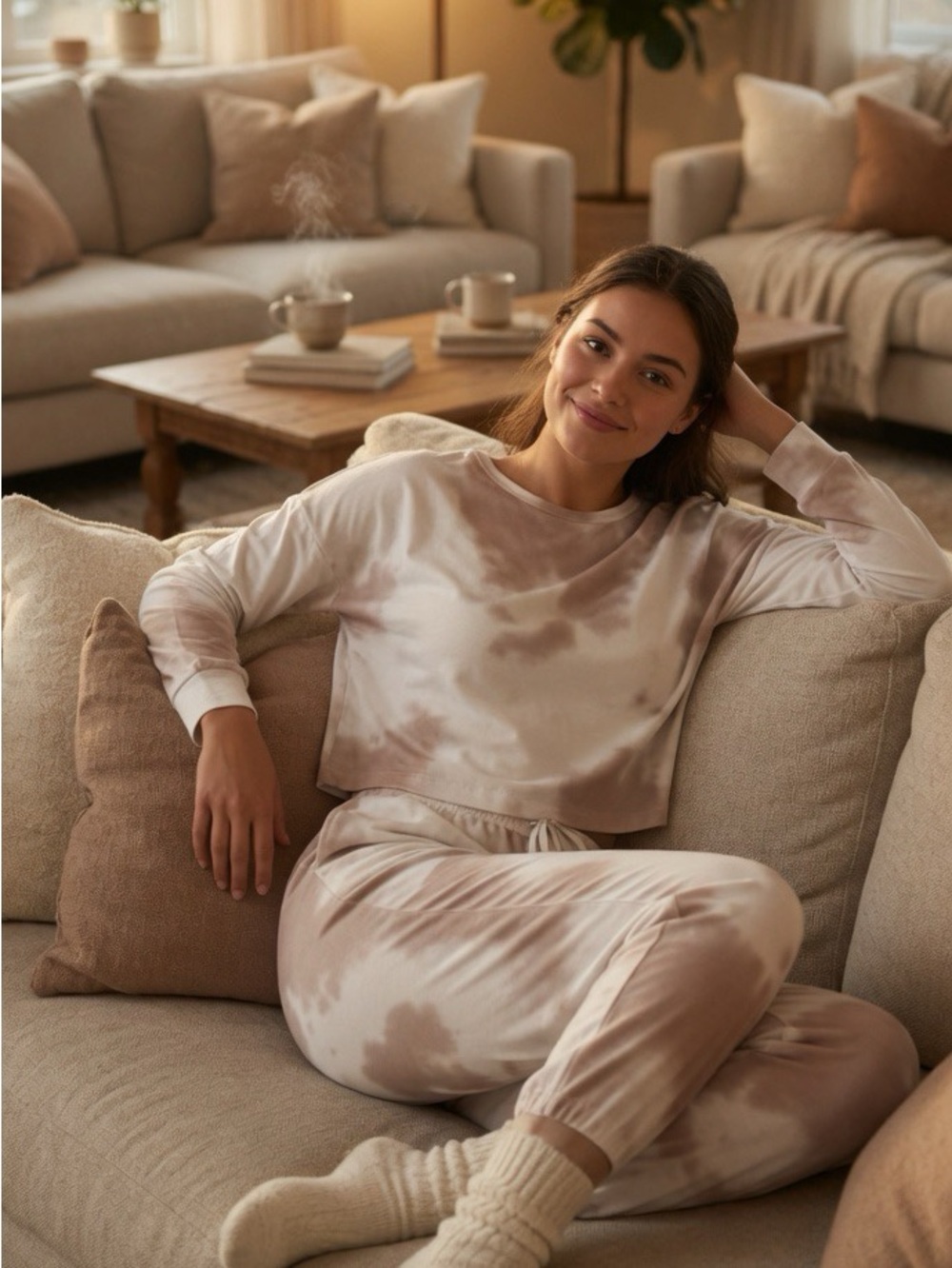 Pretty Garden Women’s Tye Dye Two Piece Lounge Set